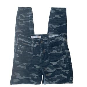 Pilcro And The Letterpress Anthropologie Corduroy Camo High Rise Skinny Size 25